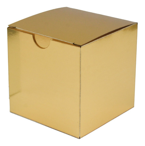 10 Cubo #8 Metalizado Dorado