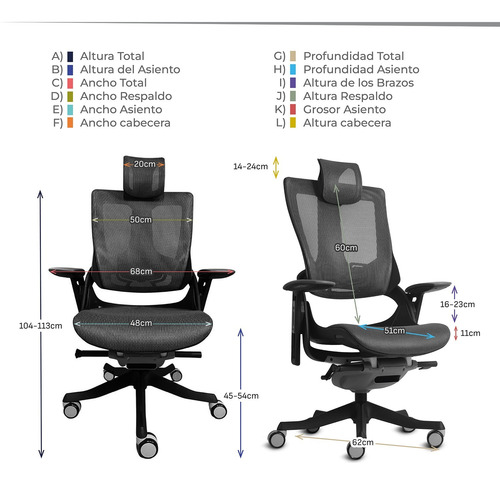 Silla Directiva Madagascar Negra Soporte Lumbar Y Cabecera Negro Negro