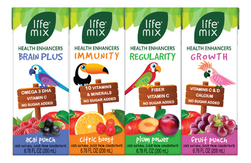 12 Sucos Lifemix Premium Sabores Misto 100% Linha + Saúde