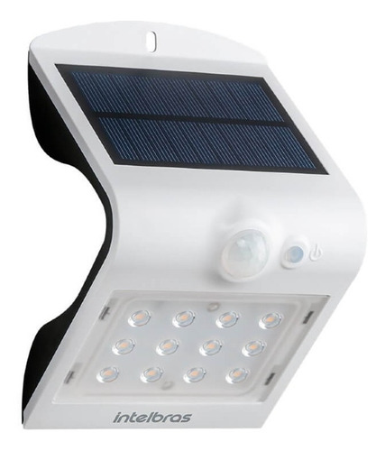 Luminaria Arandela Solar Integrada Asi 220 Intelbras Branca