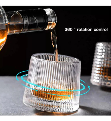 Copo Para Whisky E Bebidas 190ml Giratório Com Base Em Inox