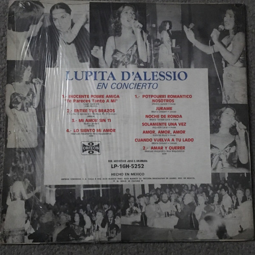 Lp Lupita D,alessio Te Pareces Tanto A Mi Lo Siento Mi Amor