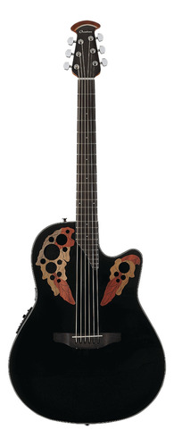 Guitarra acústica Ovation Celebrity Elite CE44 para diestros black brillante