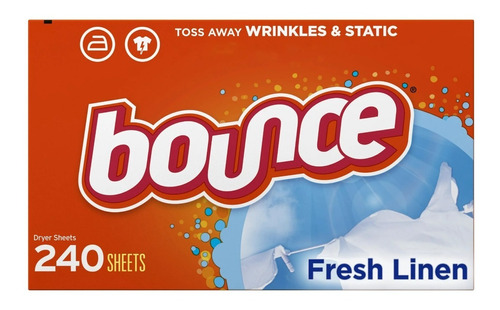 Bounce C/ 240 Folhas Secadora Perfuma Amacia Roupas Importad