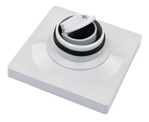 Imagen 4 de 4 de Tapa Pileta Cuadrada Marca Coflex De Abs Con Rejilla Gris