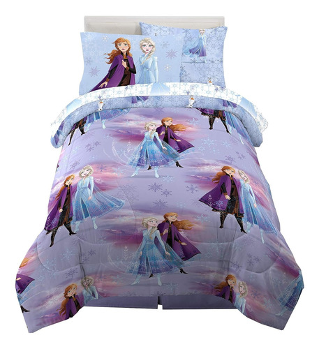 Set De Sabanas Y Edredón Reversible Disney Frozen Individual