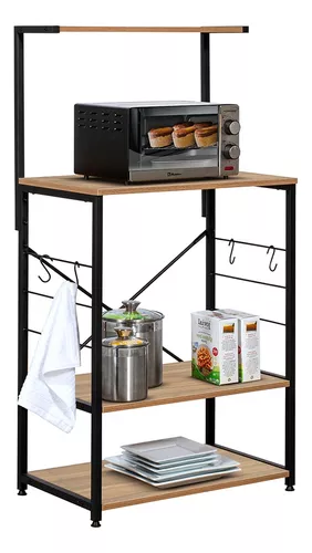 mueble estante para microondas mesa de cafe organizador cocina de metal  Nuevo