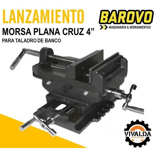 Morsa Plana Cruz 4 Pulgadas 100mm Taladro Agujereadora Banco