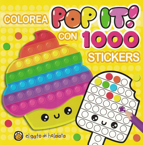 Cupcake Pop It - Colorea C 650 Sticker María José Pingray El