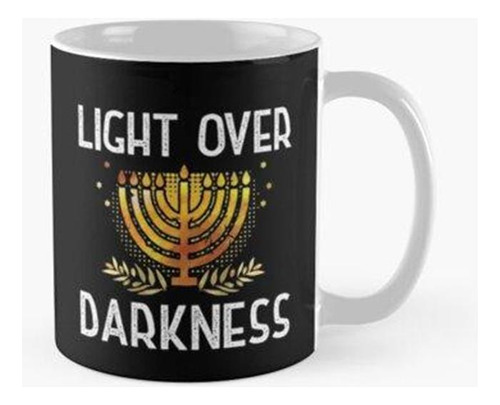 Taza X4 Hanukkah Januca 2019 Regalo Judío De Luz Sobre Oscur