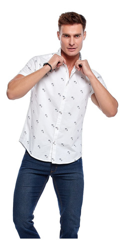 Camisa Casual Hombre Manga Corta Moda Diseño Original Cool