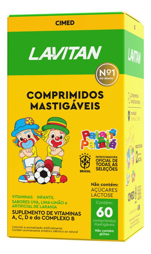 Multivitaminico Lavitan Copa Kids 60 Comprimidos Mastigávei