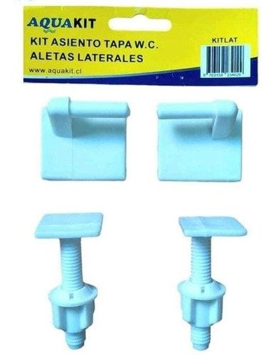Kit Asiento Tapa Wc Aletas Laterales - Aquakit