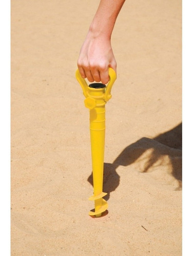 Imagem 2 de 2 de Saca-areia Com Suporte Para Guarda-sol - Amarelo