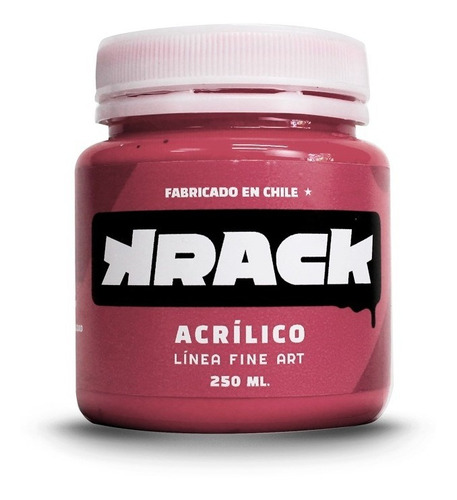 Frasco De Pintura Acrilica Krack 250ml Color Sandia Calada