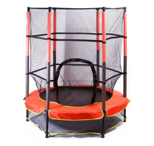 Saltarina Cama Elástica Trampolín Niños 1,40 Mt Naranja 