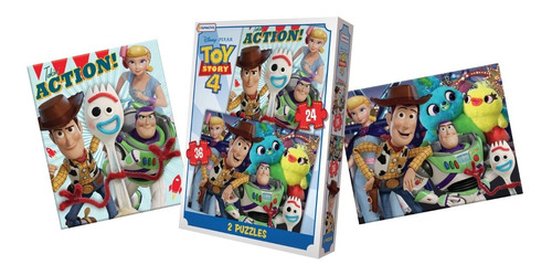 Imagen 1 de 1 de Toy Story Combo 2 Puzzles Rompecabezas 36 Y 24 Piezas