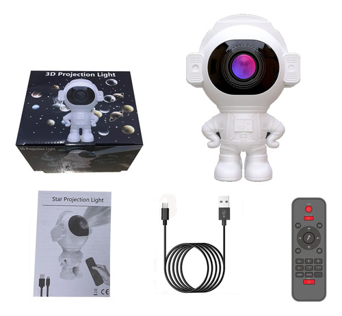 Lámpara Led Astronauta Proyector De Galaxia Estrella Regalo