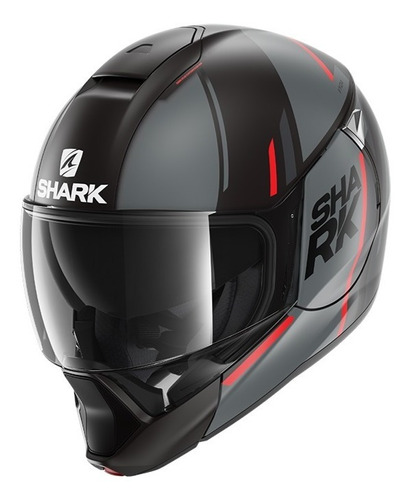 Casco Shark Abatible Evojet Para Moto Vyda Negro/rojo