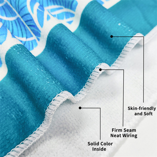Toalla De Baño De Microfibra Con Estampado Absorbente, Toall