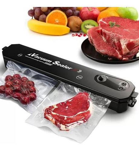 Máquina selladora Vacuum Sealer al vacío portátil para el hogar, calidad de alimentos, color negro, 110 V/220 V ZKFK-001