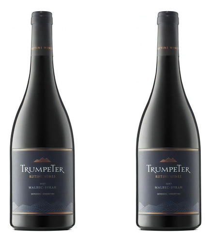 Vino tinto Malbec y Syrah Trumpeter Varietal Clásico -1 bodega La Rural 750 ml pack x 2 u en estuche de sin estuche