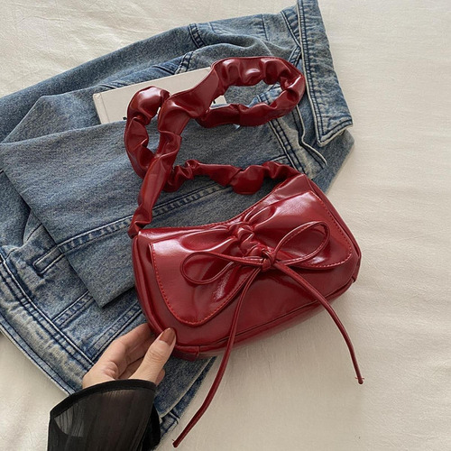 Bolso De Mano Con Pajarita Para Mujer, De Pu, Moderno, Para