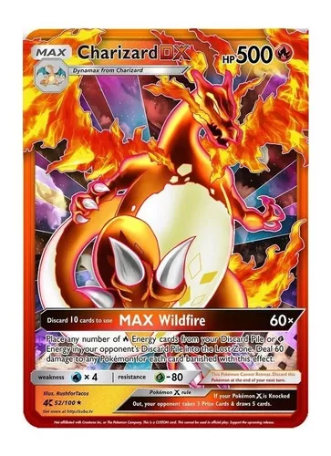 Kit 20 Cartas Pokemon Vmax Sem Repetir + Carta Charizard V