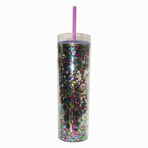 Vaso Skinny De 473 Ml Glitter Personalizado En Corte Vinil.