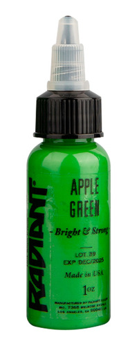 Tinta Profesional Para Tatuar Radiant Apple Green 1oz Tattoo