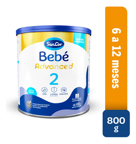 Sancor Bebe Advanced Formula Infantil Etapa 2 X 800gr