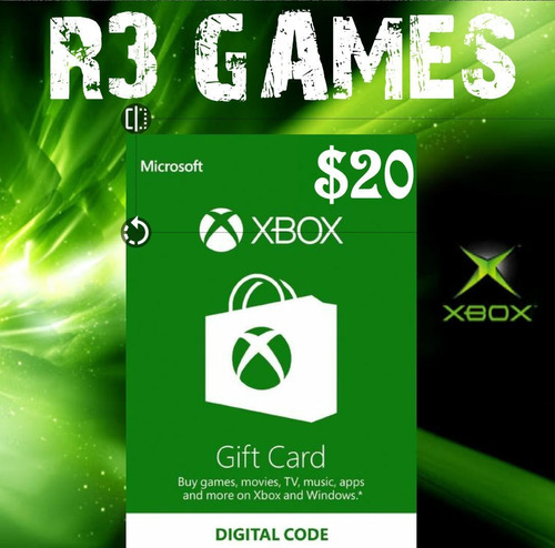Xbox Gift Card Usa 20 Dólares  Xbox One, Series S, Series X.