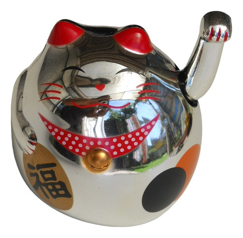 Gatito Maneki Neko Blanco Gordito Grande Envio Gratis Caba