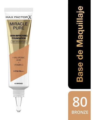 Base Liquida Max Factor Miracle Pure Fps 30 X 30ml