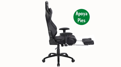 Imagen 3 de 10 de Silla Gamer Oficina Masajeador Lumbar Hanko Modo Descanso