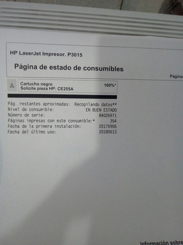 Impresora Hp Laserjet P3015