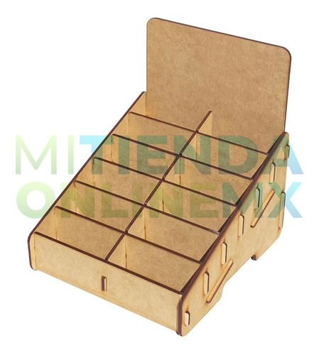 Imagen 5 de 5 de Organizador Exhibidor 12 Cajetillas Cigarro Horizontal Mdf