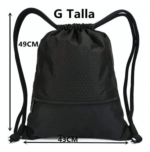 Bolsa de Deporte con Cordón - Mochila Gym Hombre Impermeable y Duradera -  Ideal para el Gimnasio, Viajes y Actividades Deportivas - Negro, Moda de  Mujer