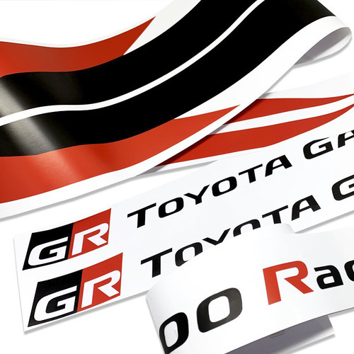 Adhesivo Hilux Gr para Toyota Gazoo Sport V6 Band, rojo/negro