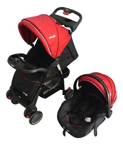 Cochecito Cuna Bebé Travel System Avanti Con Huevito Color Rojo