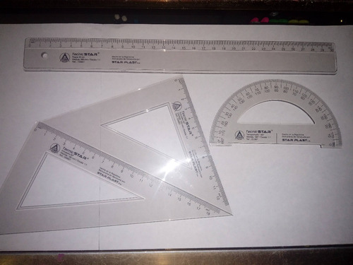 Juego De Geometria Escuadras Y Regra 30 Cm Star 