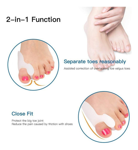 Corrector Juanete 2 Férulas Unitalla Flexible+ 2 Para Día