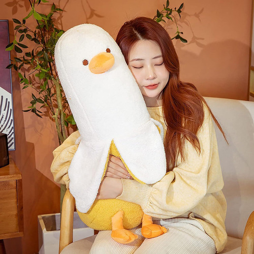 Xt Peluche De Pato Plátano, Almohada De Felpa Con Abrazo