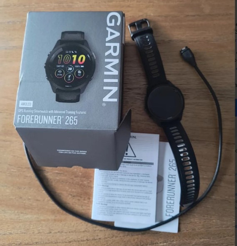 Reloj Garmin Forerunner 265 Music Amoled Negro 46mm Negro Caucho Negro Negro