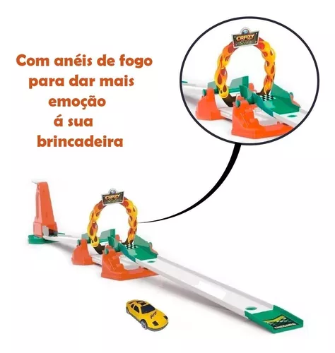 Pista Crazy Streets Com 3 Carrinhos Brinquedo Infantil 192 - Shop