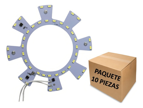 Luzes de teto LED de reposição de 12 W Overlay Iman, pacote de 10 peças Color Celeste