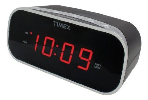 Timex T121b Reloj Despertador Con Pantalla Roja De 0.7 