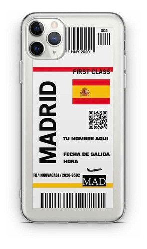 Imagen 5 de 5 de Funda Boleto De Avión Personalizada Para Varios Modelos