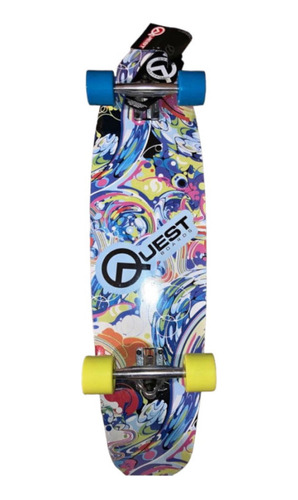 Patineta Skate Quest Boards Longboard 36  Multicolor Qt-jcc3