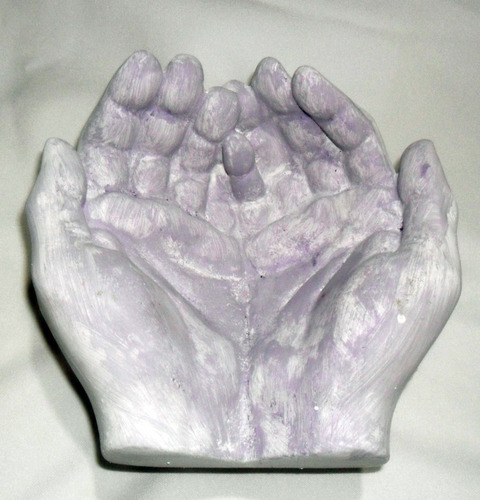 Vaso De Cimento Formato Mãos Para Cactos Suculentas Cachepot